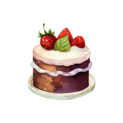 cake with strawberries