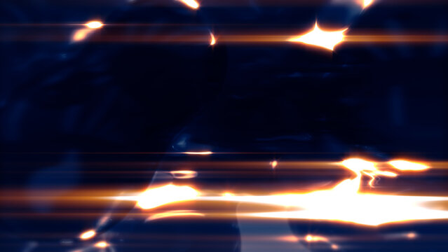 shining blue slime morphed shapes particles - dark bokeh bg - abstract 3D illustration