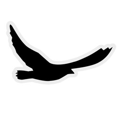 Bird Silhouette with outline