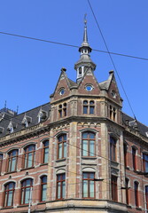 Fototapeta premium Amsterdam Van Baerlestraat Street Former Music School Building, Netherlands