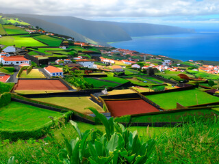 Azores landscape.Generative AI