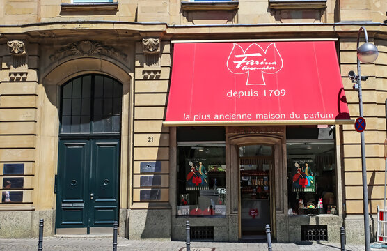 Cologne (K&ouml;ln), Germany - June 6. 2023: Building of world's oldest eau de Cologne and perfume factory Farina 1709