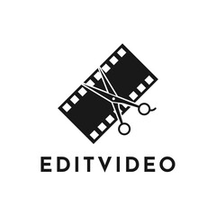 Fototapeta na wymiar video editing logo design ideas