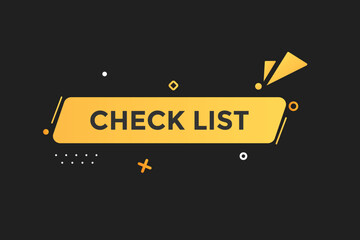 check list customize  vectors, sign, level bubble speech check list
