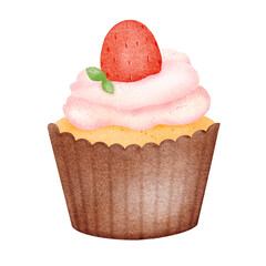 cupcake isolated on white background