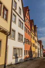 Fototapeta na wymiar Old houses in Rothenburg ob der Tauber, Bavaria state, Germany