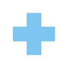 The plus symbol represents a medical nurse.