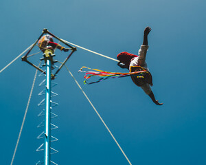 Papantla jumper performing in Mexico