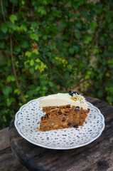 piece of cake on a plate