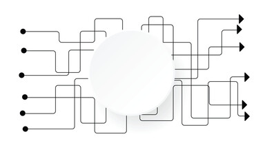 Abstract technological background concept with various technology elements. illustration Vector