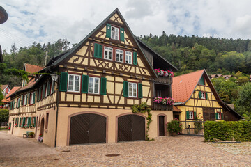 Half timbered house in Schiltach village, Baden-Wurttemberg state, Germany