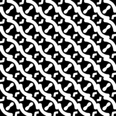  Background with abstract shapes. Black and white texture. Seamless monochrome repeating pattern  for decor, fabric, cloth. 