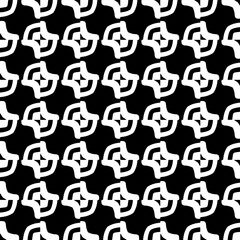  Background with abstract shapes. Black and white texture. Seamless monochrome repeating pattern  for decor, fabric, cloth. 