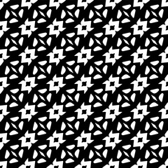  Background with abstract shapes. Black and white texture. Seamless monochrome repeating pattern  for decor, fabric, cloth. 