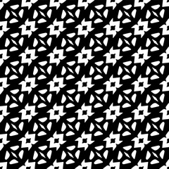  Background with abstract shapes. Black and white texture. Seamless monochrome repeating pattern  for decor, fabric, cloth. 