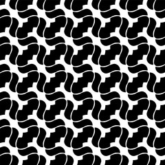  Background with abstract shapes. Black and white texture. Seamless monochrome repeating pattern  for decor, fabric, cloth. 