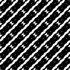  Background with abstract shapes. Black and white texture. Seamless monochrome repeating pattern  for decor, fabric, cloth. 