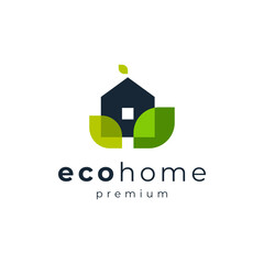 simple and modern eco home logo design
