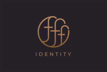 Abstract initial letter FFF logo, usable for branding and business logos, Flat Logo Design Template, vector illustration