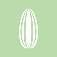 Sunflower seed icon on green background