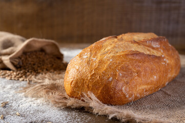 Fresh bread and wheat