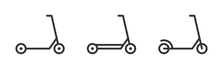 Elictric scooter icon. Vector illustration. © Burbuzin