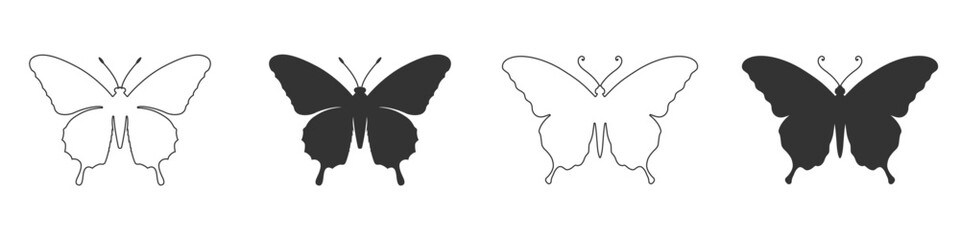 Butterfly icon. Simple design. Vector illustration.