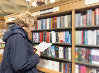 bookstore,.buying a book in a store