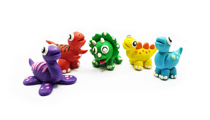 modeling clay, clay, dinosaur, animal, education, art, kid, white, colors, red, yellow, green, egg, tree, blue, purple