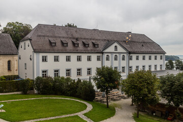 Fototapeta na wymiar Augustinian monastery at Herreninsel island in Chiemsee lake, Bavaria state, Germany