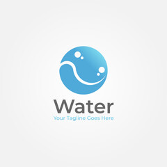 Water Logo Graphic Design in circle shape