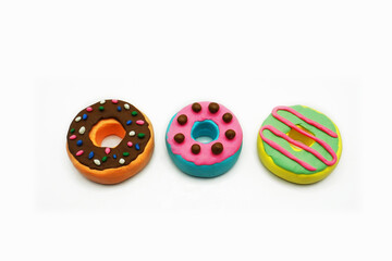 modeling clay, clay, kid, art, color full, color, donut, education, sweets, dessert, artist