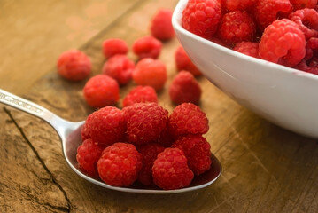 raspberries on a plate