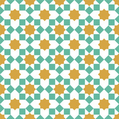 Seamless pattern with geometric Arabic styles