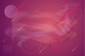 abstract colorful shapes with pink and purple background
