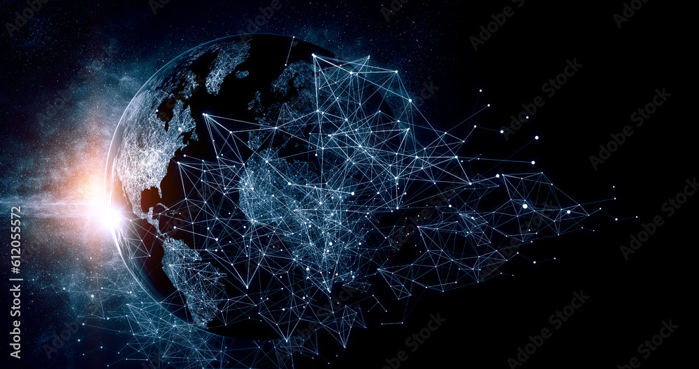 Aufkleber global technologies concept. elements of the image furnished by nasa