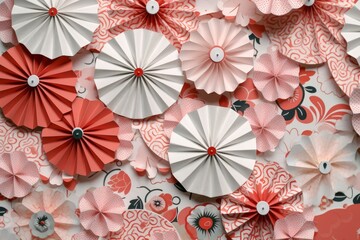 Background with . Coopyspace. Origami, paper art style. Generative AI