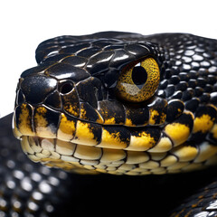 Fototapeta premium viper snake looking isolated on white