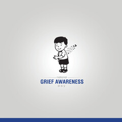 National Grief Awareness Day. grief awareness creative concept.