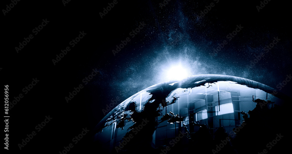 Aufkleber global technologies concept. elements of the image furnished by nasa