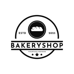 Vintage retro bakery logo design idea