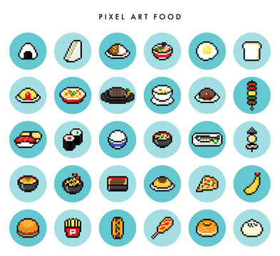 ドット絵 食べ物 アイコンセット