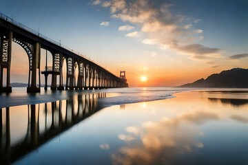 bridge at sunset