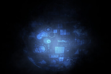 Technology and innovation concept . Mixed media