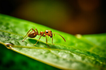 Generative AI.
an ant on a leaf