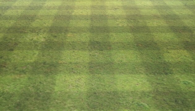 Sunny socccer or rugby artificial green grass field background. 3D render.