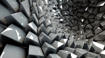 Abstract background 3D texture. Geometric sharp distortion illustration by Generative AI