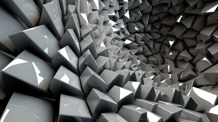 Fototapeta premium Abstract background 3D texture. Geometric sharp distortion illustration by Generative AI