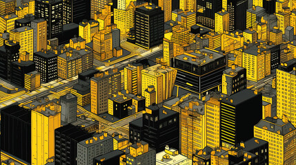 Background cities yellow