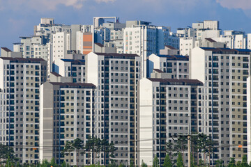 Fototapeta na wymiar Apartment in the new town of Incheon, South Korea